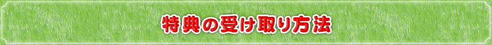 特典の受け取り方法